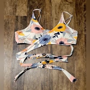Cupshe Wrap Bikini Top Sz XL